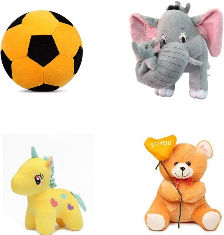 WooCute Super Soft Quality Huggable Cute Animal Stuffed Toy-for Babies, Toddlers, Kids, Birthday & Special Occasions - 36 cm  (Multicolor)