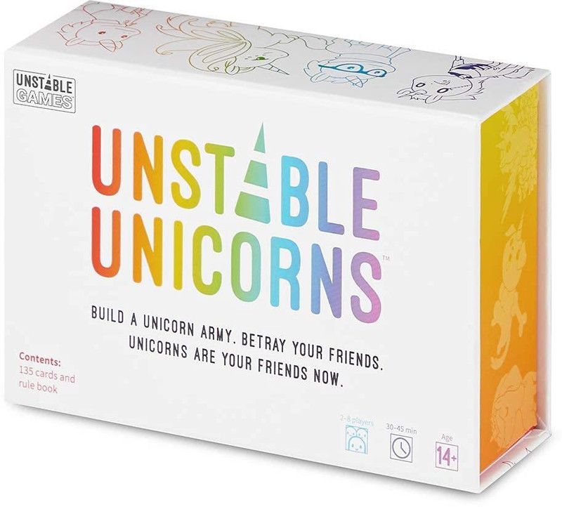 homenity Unstable Unicorns Card Game - A Strategic Card Game|Age 14+ | 2-8 Players Party & Fun Games Board Game