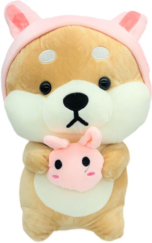 Kraftix Rabbit Corgi Dog Stuffed Plush Soft Toy Doll Teddy Animal KST201030 - 30 cm  (Rabbit Corgi Dog)