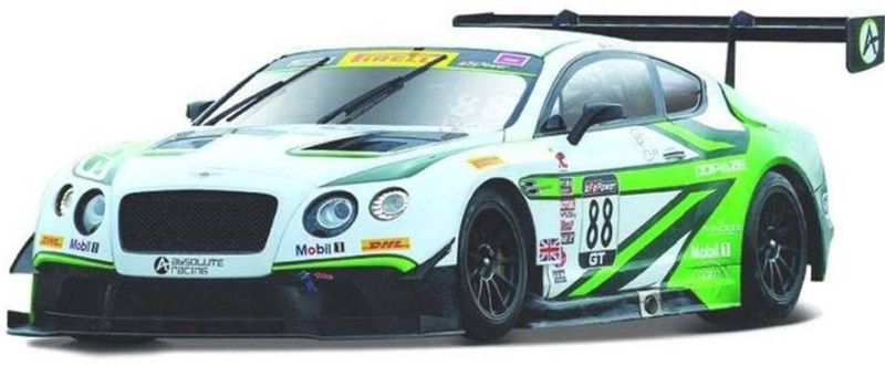 Bburago Die Cast 1:24 Scale Racing - Bentley GT3 car  (Green, Pack of: 1)
