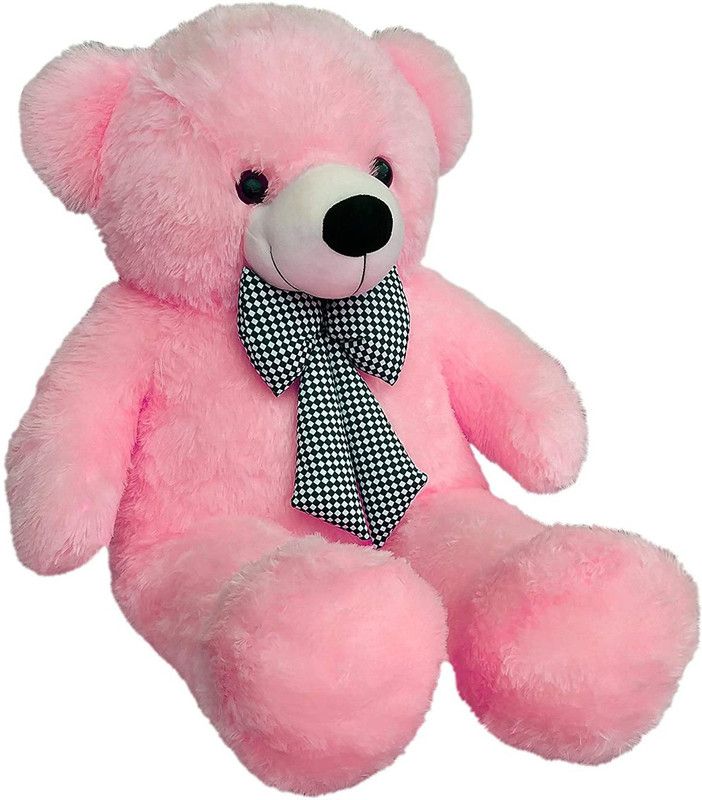 Kids wonders 3 FEET Teddy Bear / high Quality / Neck brow / Cute and Soft Teddy Bear (Pink) - 91.44 cm  (Pink)