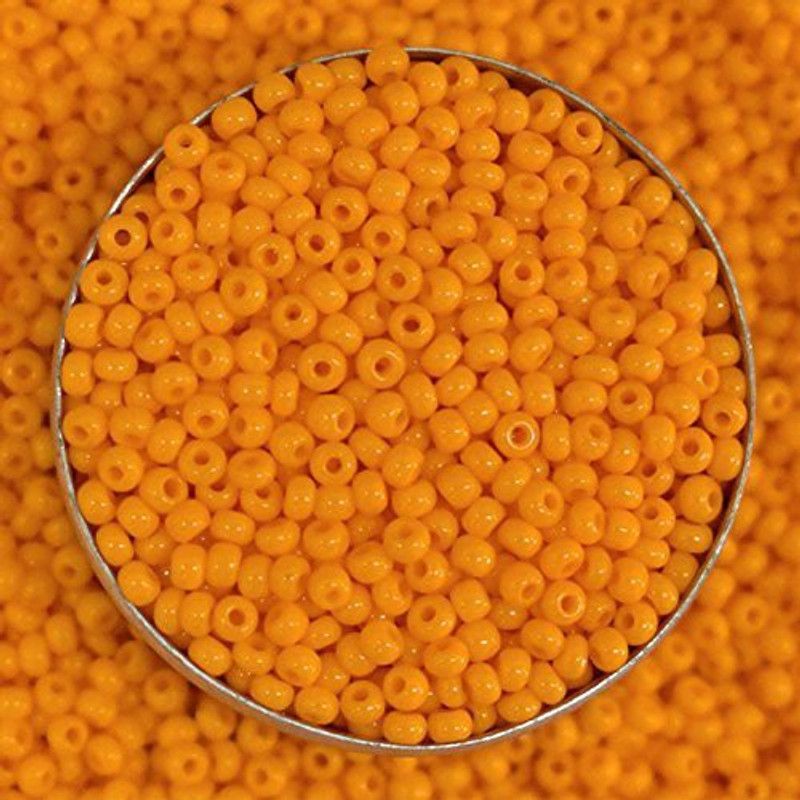 Crafto Light Orange 2mm Seed Beads for Embroidery, Craft & Jewellery Making 100 Grams