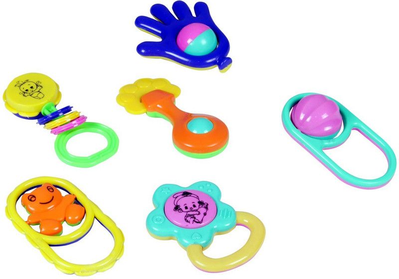 toysons Box 6 Pcs Rattle  (Multicolor)