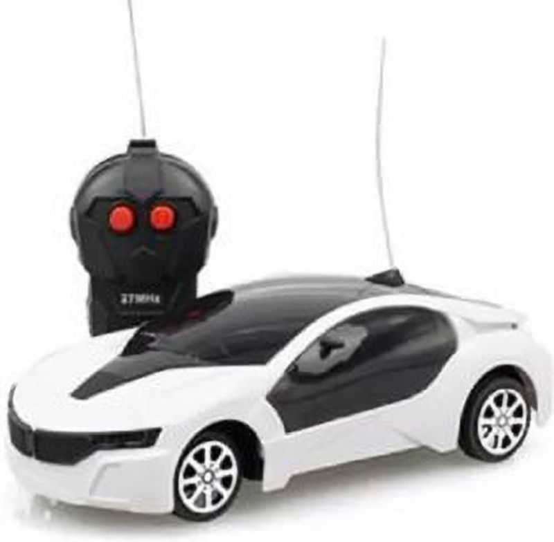 Shyam Creation Remote Control Chargeable 3D Famous Car with Flashing Light, Radio Control Race car for 3+ (white COLOUR)  (White)