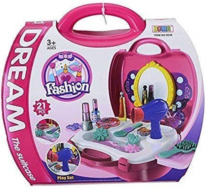 Funtastic Suitcase Pretend Play Toy Make up Set - 21 Pieces
