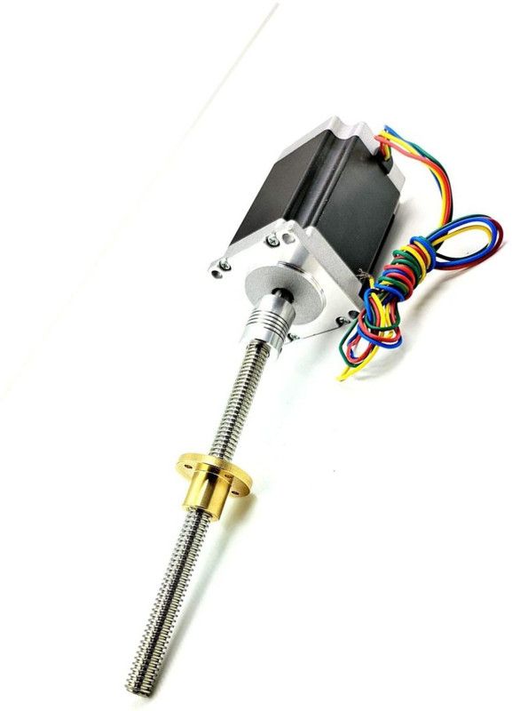 INVENTO 1pcs Nema23 25 Kg-cmStepper Motor+Flexible coupling+600mm10mm T10 TR10 2mm Screw Automotive Electronic Hobby Kit