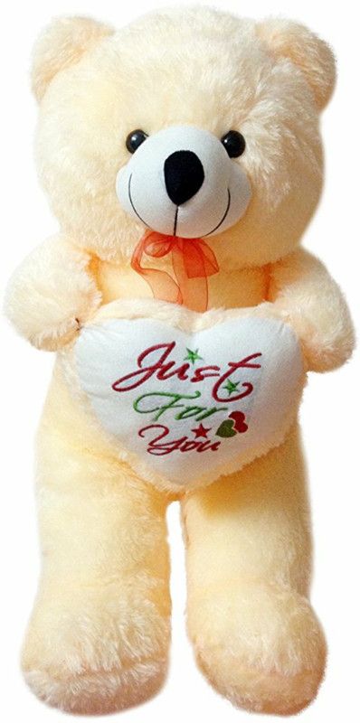 kashish trading company Cream just For You Teddy Bear (70 Cm ) - 28 inch  (Beige)