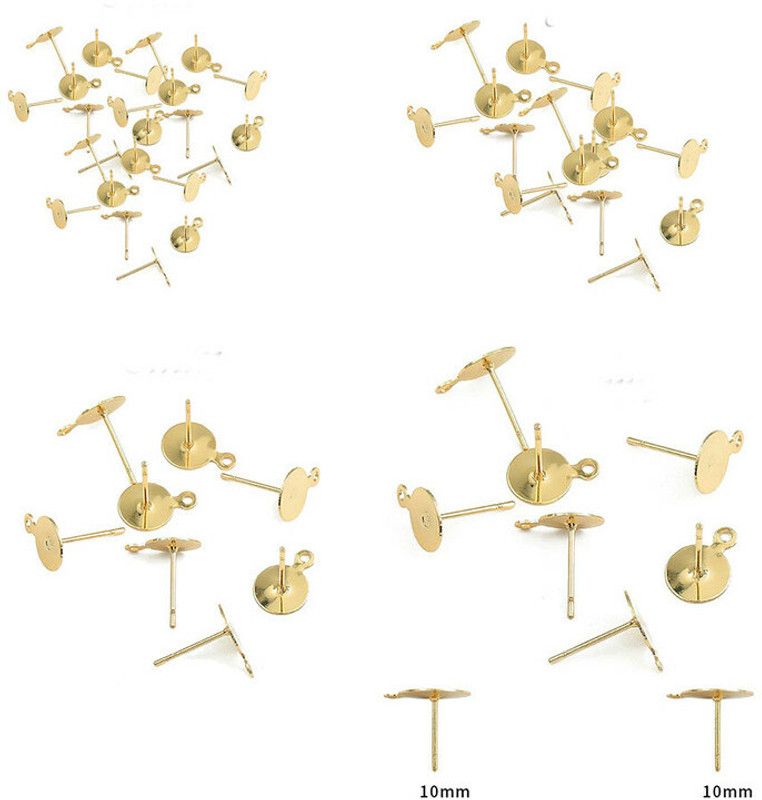 JPM Beads Golden Combo Pack Beads 100 Pairs Stainless Steel Materials, 25 Pairs