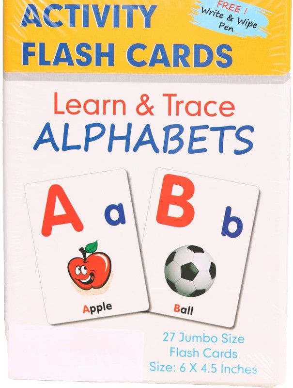 OneStoreIndia Handcrafted Activity Flash Cards Alphabet Learning Double Side Card.  (Multicolor)
