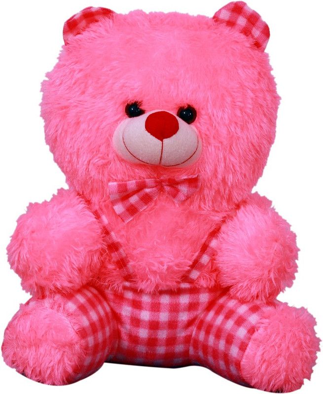 KANCHAN TOYS Cute Stuffed Dress Teddy Bear for Kids  - 20 cm  (Pink)