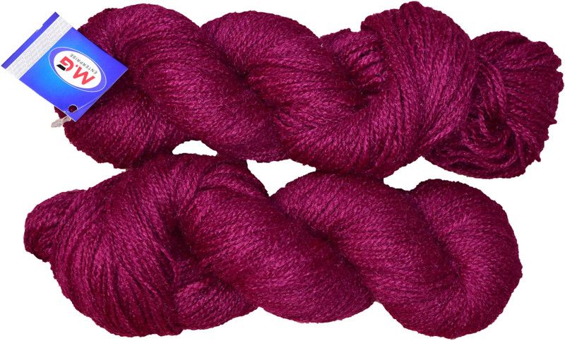KNIT KING Popeye Deep Magenta (200 gm) Wool Hank Hand knitting wool / Art Craft soft fingering crochet hook yarn, needle knitting yarn thread dyed