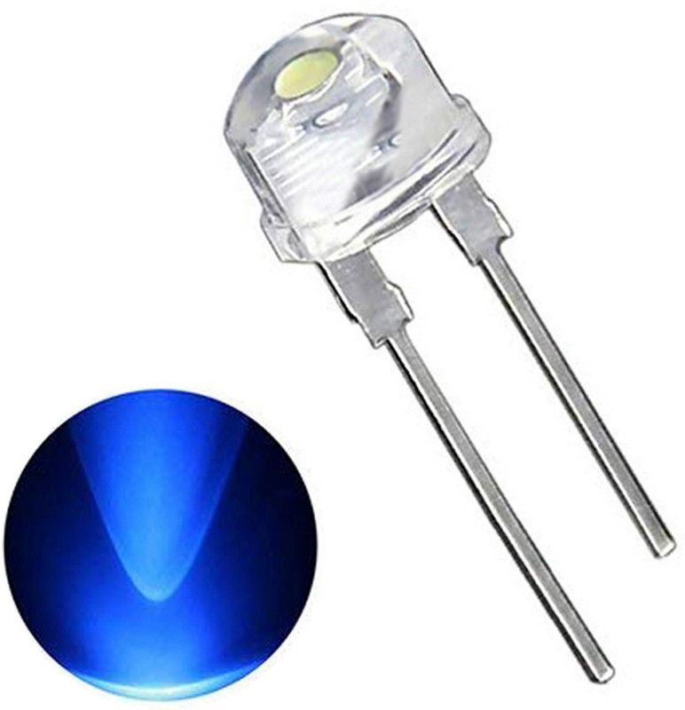 Wizzo (Pack of 20 Pcs) Blue in Transparent 8mm LED 3V DC 2 Pin (BLUE) Light Electronic Hobby Kit