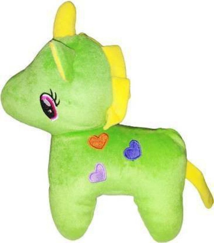 Agnolia Stylish unicorn Horse fluffy toy SOFT TOY Green for kids - 30 cm  (Green)