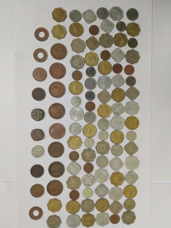 Coins Mart British, Mughal and Republic India Rare Coins Medieval Coin Collection  (103 Coins)