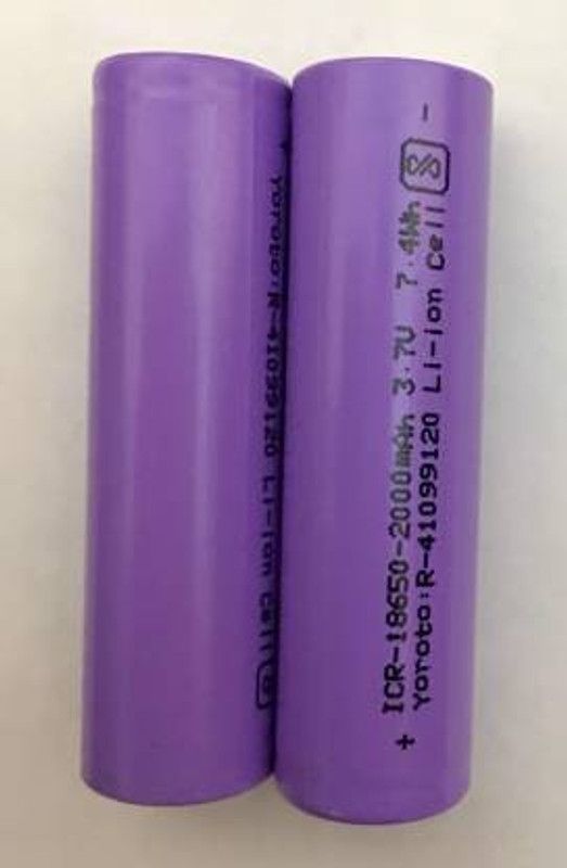 RTstore 2 Pieces of 18650-2000MAH 3.7V LI-ION CELL Electronic Components Electronic Hobby Kit