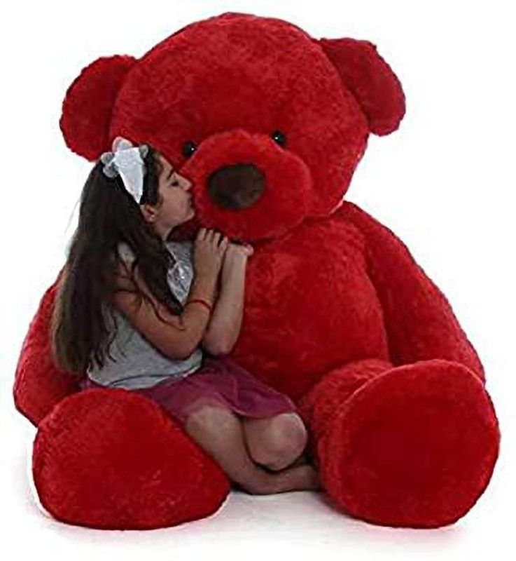 Clinch 4ft Big teddy bear Red ultra soft Quality - 121 cm (Red) - 121 cm  (Red)