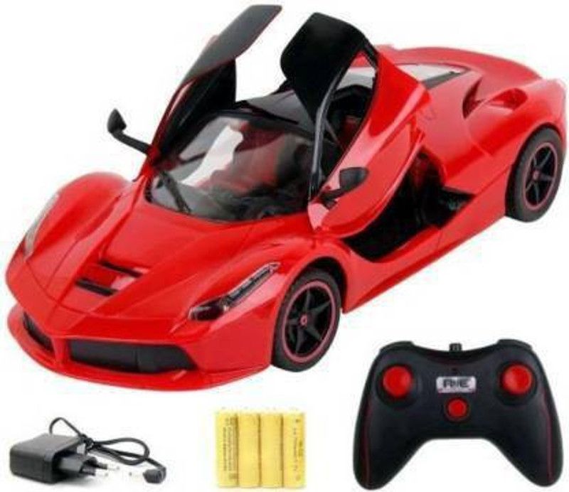 Palmate Rechargeable Open Door Remote Control Ferrari Car for Kids  (Red)
