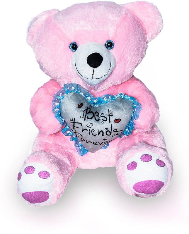 Benny N Bunny Teddy with Heart, Light Pink - 70 cm  (Pink)