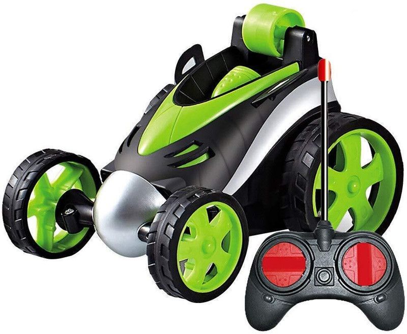 GoBaby 360° Rotation Rolling Radio Control Electric Racing Car Remote Control Stunt Car  (Green, Red)