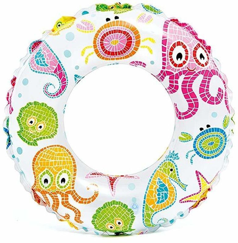 ZUVILIKA Floating Tube Swimming Ring Pool Beach Float Water Tube Swim Ring Pack of 1  (Multicolor)