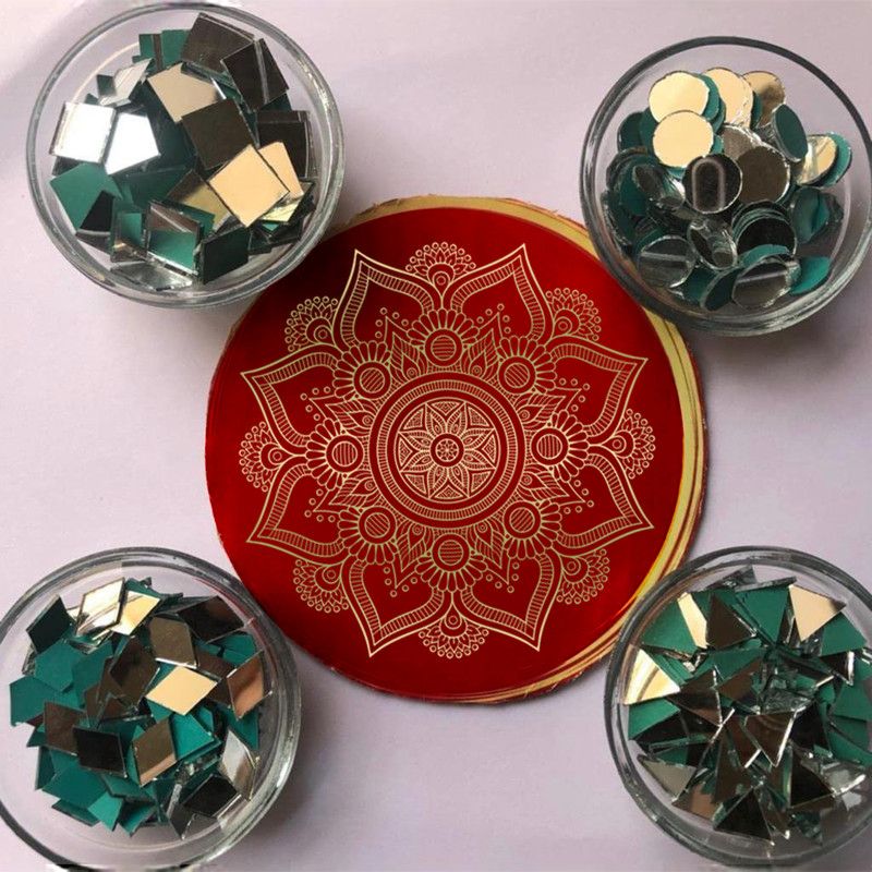 BDRMKH 4 DIFFERANT TYPE MIRROR EACH SHAPE 100PCS. TOTAL=400PCS.