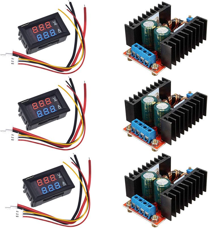 shockley DC VoltAmp 100V and 150W Boost converter (3 VoltAmp Meter + 3 Boost Converter) Meter Electronic Hobby Kit
