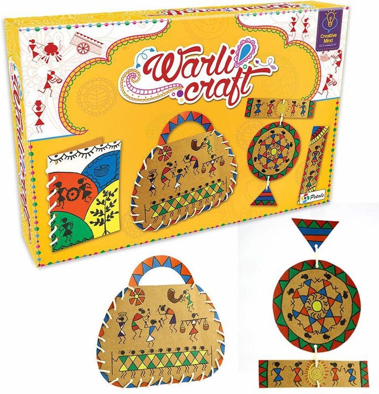KIDOMART Warli Craft Art and Craft DIY Kit for Kids 5 Years and Above, Multicolor