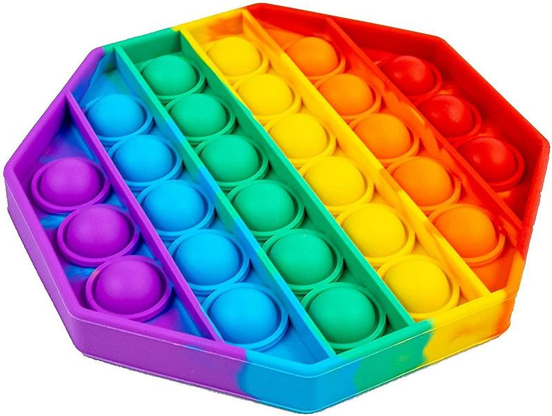 Hasper Tex Pop It Fidget Toys,Push Pop Bubble Fidget Sensory Toy,Autism Special Needs Silicone Stress Relief Toy,Great Fidget Toy Sensory Toys Novelty Gifts for Adults(Multi Color) (Octagon)  (Multicolor)