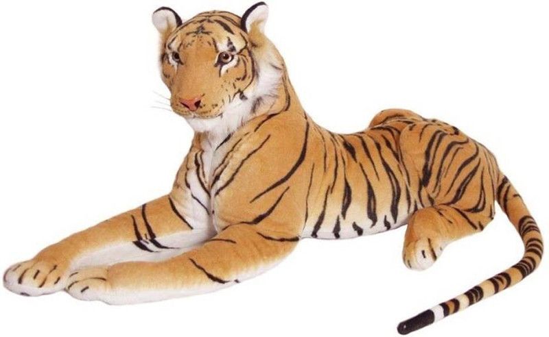 CraftSmith Soft Toy Stuffed Tiger - 32 cm  (White, Brown, Black)