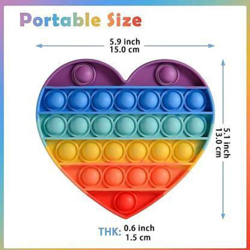 Pepino Pop up It Push on Buble Fidget Sensory Toy Set, Push on Pop Silicone Game Toy Anxiety Stress Reliever Autism Learning Materials for Kids Teens Adult  (Multicolor)