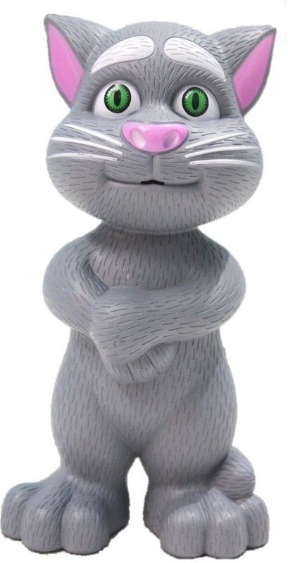 Just97 Plastic Musical Talking Tom Cat (grey) (Grey)  (Grey)