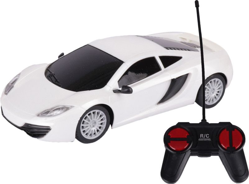 Webby Rechargeable Mini Racing 4 Channel Radio Control Car  (White)