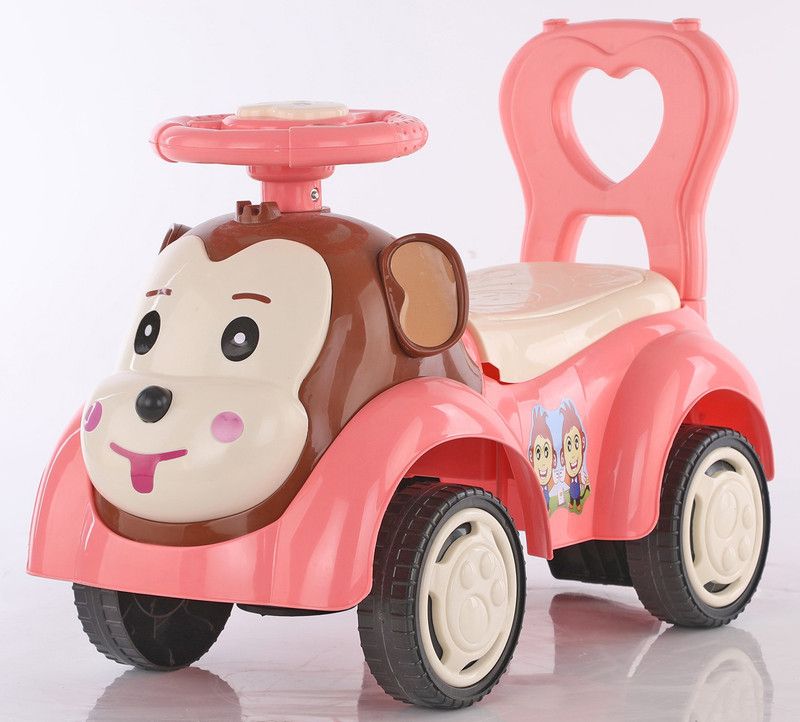 Toy House Toyhouse Wise Monkey Pushcar for kids (1 to 3 yrs ), Pink Rideons & Wagons Non Battery Operated Ride On  (Pink)
