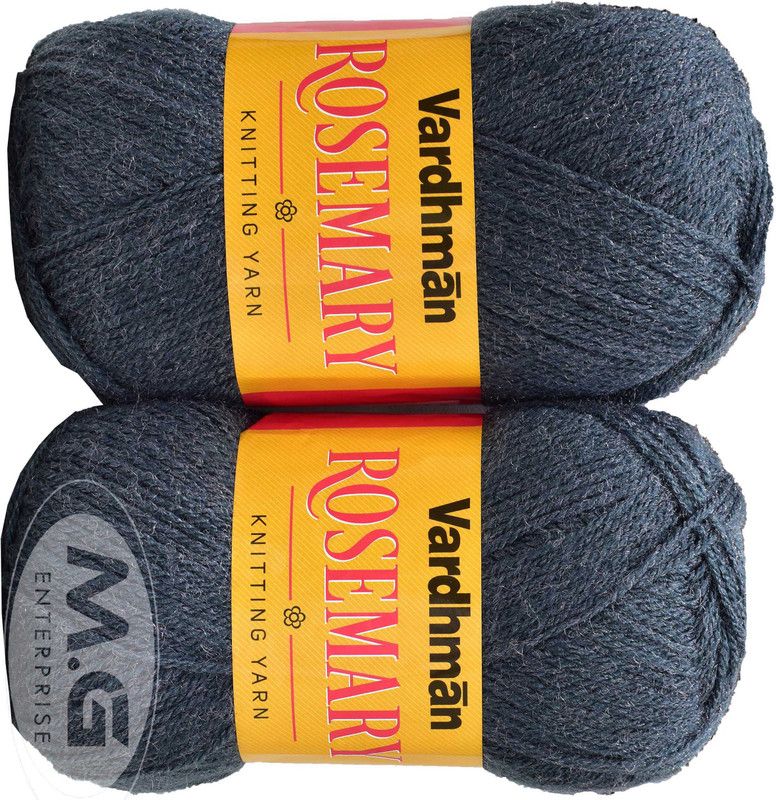 Simi Enterprise Rosemary Mouse Grey (500 gm) Wool Ball Hand knitting wool / Art Craft soft fingering crochet hook yarn, needle knitting yarn thread dyed- I SM-JJ