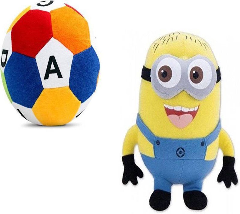 ARC HIGH QUALITY MINIONS AND SOFT ABCD BALLS - 30 cm  (Multicolor)