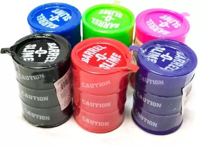 KANCHAN TOYS Barrel O Slime Slimey Toys, (Pack of 6) Multicolor Putty Toy