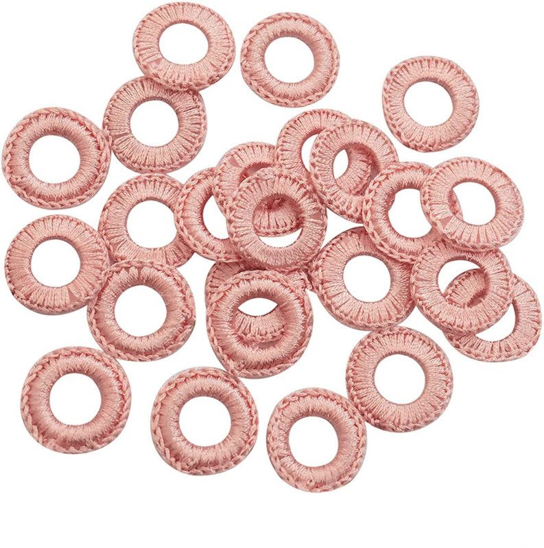 Crafto Peach Crochet Thread Rings for Embroidery and Craft Purpose,2CM-100 Pieces
