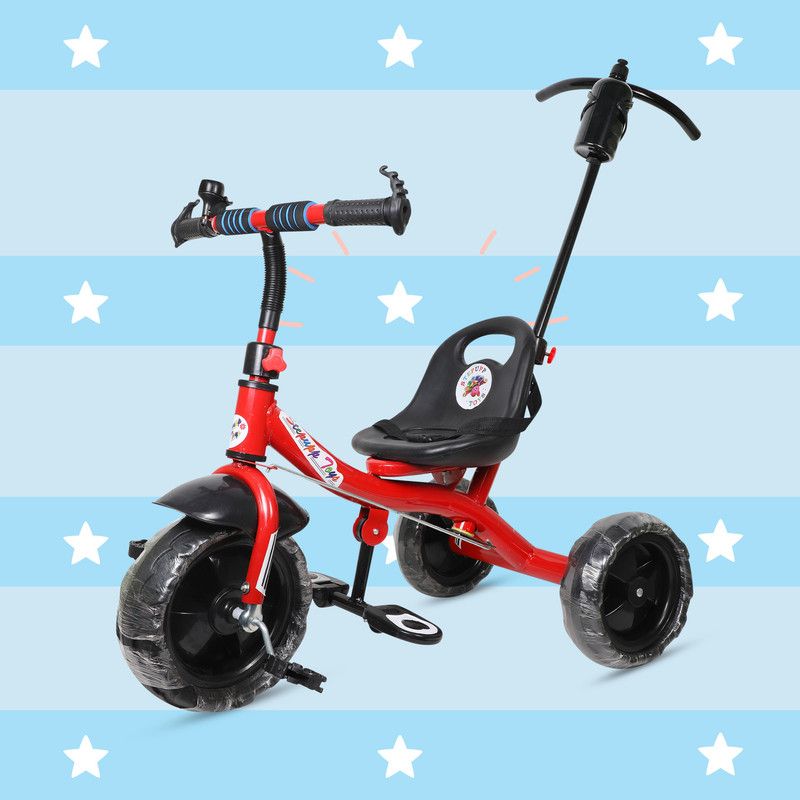 DIYANK DY RED COLOR PARENT HANDLE FOR TODDLERS-04 Tricycle  (Red)