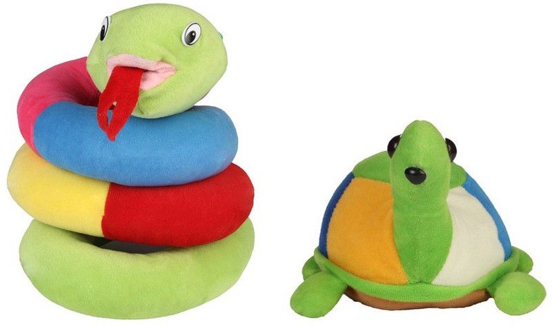 Deals India Deals India Deals India Multicolor Snake And Tortoise Combo - 10 cm (Multicolor) - 30 cm  (Multicolor)