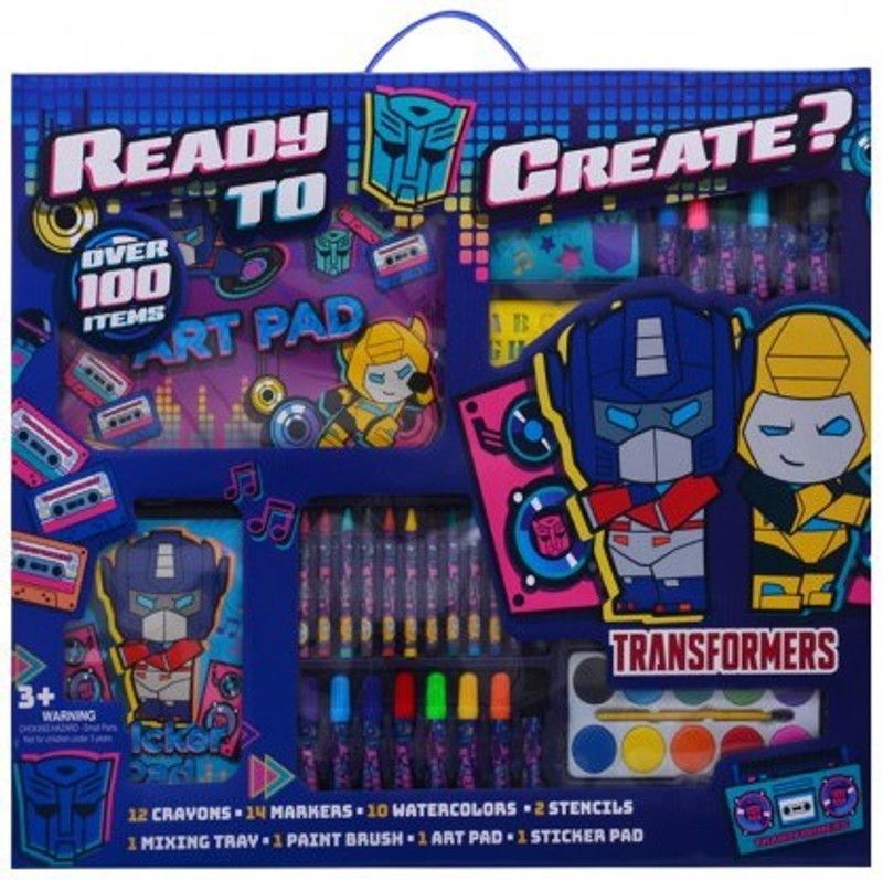 TRANSFORMERS 100 Pieces Art Set, Unisex, 3Y+ (Multicolor)