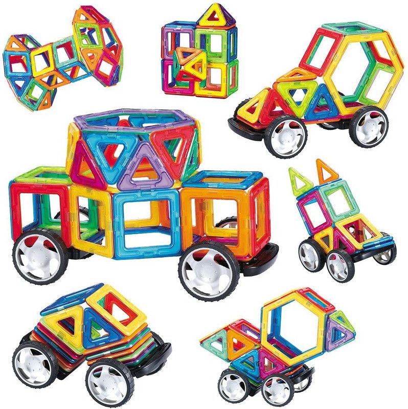 Wembley Magnetic Building Blocks Constructing & Creative Learning Toy for Kids (50 pcs)  (Multicolor)