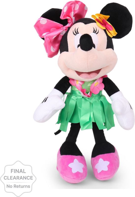 DISNEY MINNIE IN HAWAIIAN DRESS Plush 10 Inch - 25 cm  (Multicolor)