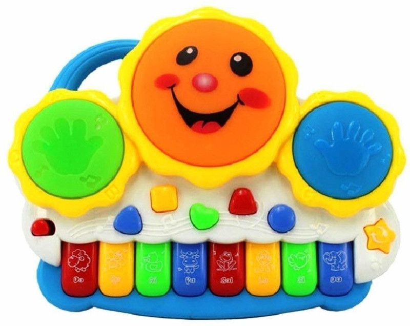 Just97 Flash Drum Set With Music And 3D Lights_32  (Multicolor)