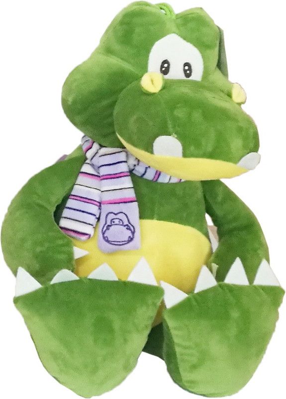 My Baby Excels Crocodile Plush with Scarf - 33 cm  (Green)