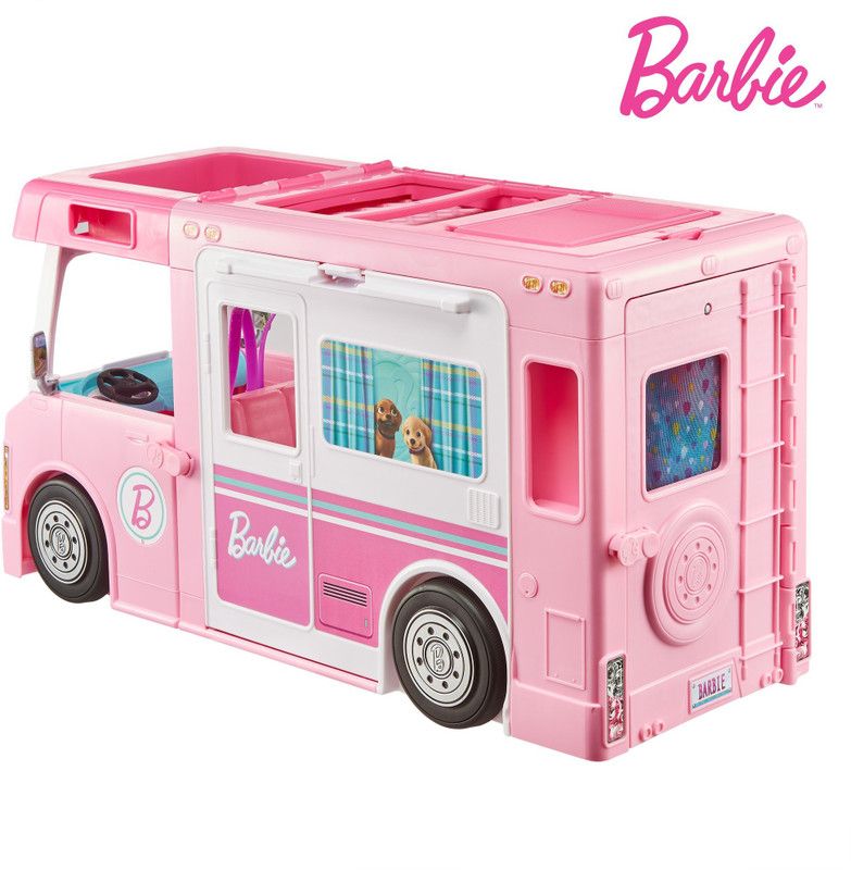 BARBIE 3-in-1 Dream Camper Vehicle and Accessories  (Multicolor)