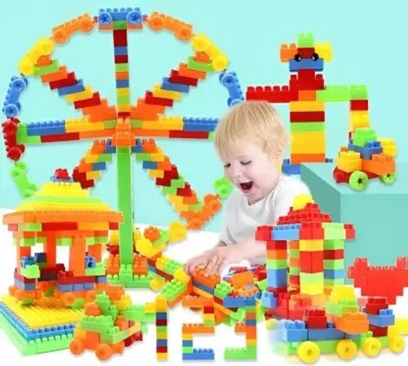 Pureey Diy Block Toys for children premium quality 53+pcs  (Multicolor)