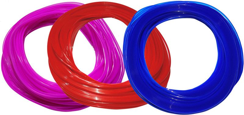 Skystar Quality Plastic broom Koodai Wire Craft Basket Vases pack 2 ( Pink Blue Red)