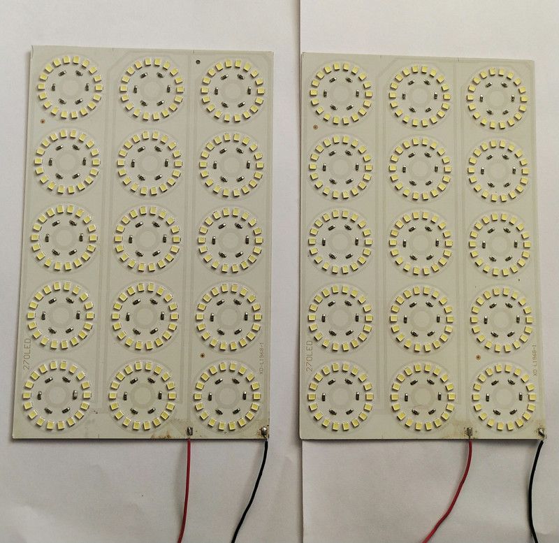 OSCONGOLD DC 12V SMD 270 LED PCB LIGHT | (PACK OF 2) (WHITE) | BRIGHT LED | MULTIPURPOSE Light Electronic Hobby Kit