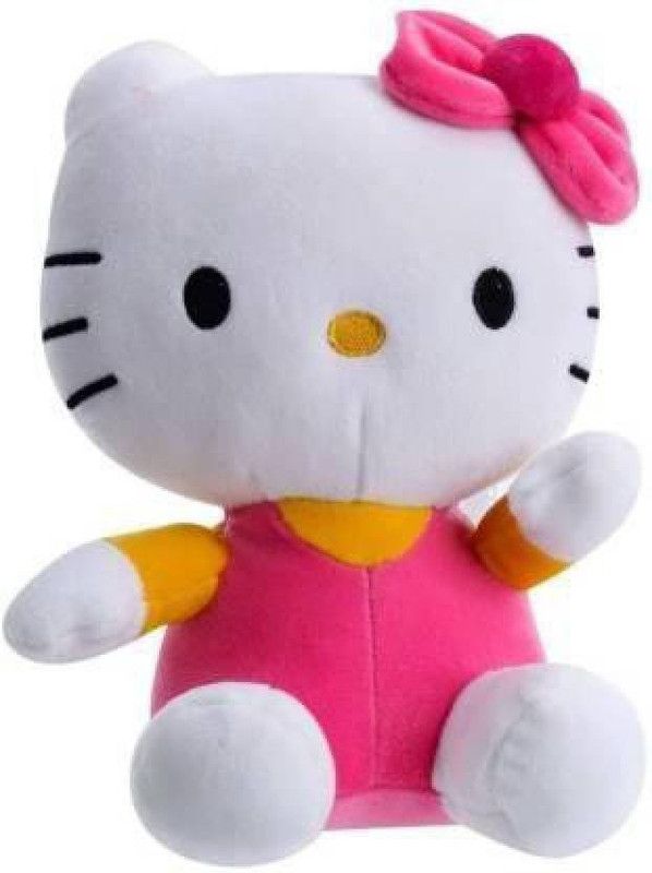 MorU Pink Kitty Plush Soft Toy - Pink Stuffed Dolls For Kids - 30 cm (Pink) - 30 cm  (Pink)