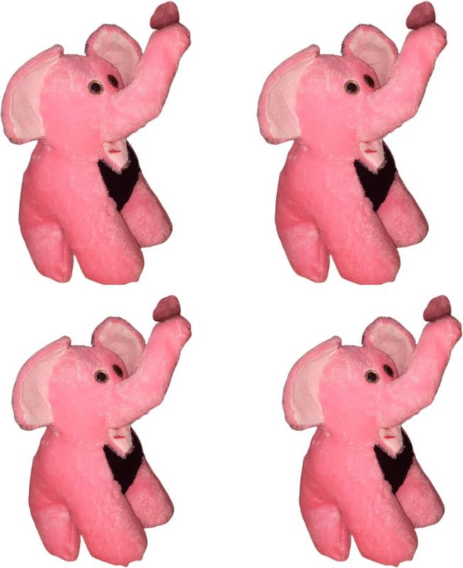 KOLKATA MINY TOYS SMALL-ELEPHANT-PACK-OF-4-30-CM - 30 cm  (Pink)